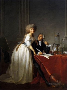  louis lienzo - Retrato de Antoine Laurent y Marie Anne Lavoisier Neoclasicismo Jacques Louis David
